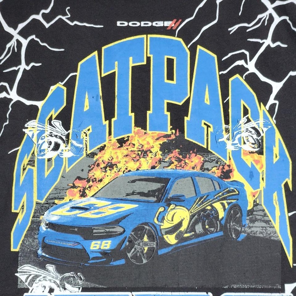 Dodge x Reason Scat Pack 1320 Graphic T-Shirt Mens Large Black New DGS6TM-201
